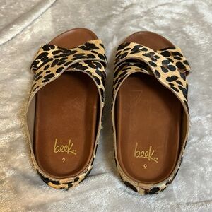 Beek robin slide leopard calf hair sandals -SOLD OUT